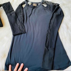 CALIA XS LONG SLEEVE MESH TOP
